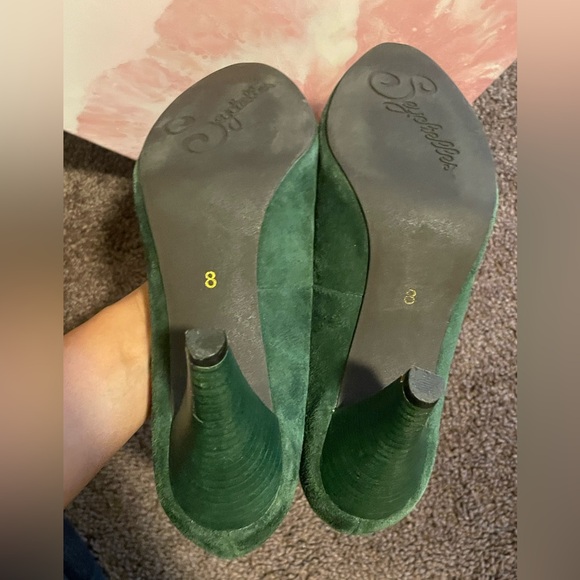 Seychelles Hunter Green Suede Pumps size 8 GUC - Picture 13 of 15